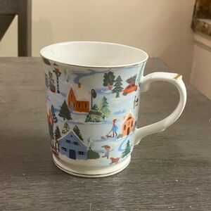 Monterey Bay Winter Village Themed Porcelain Mug
